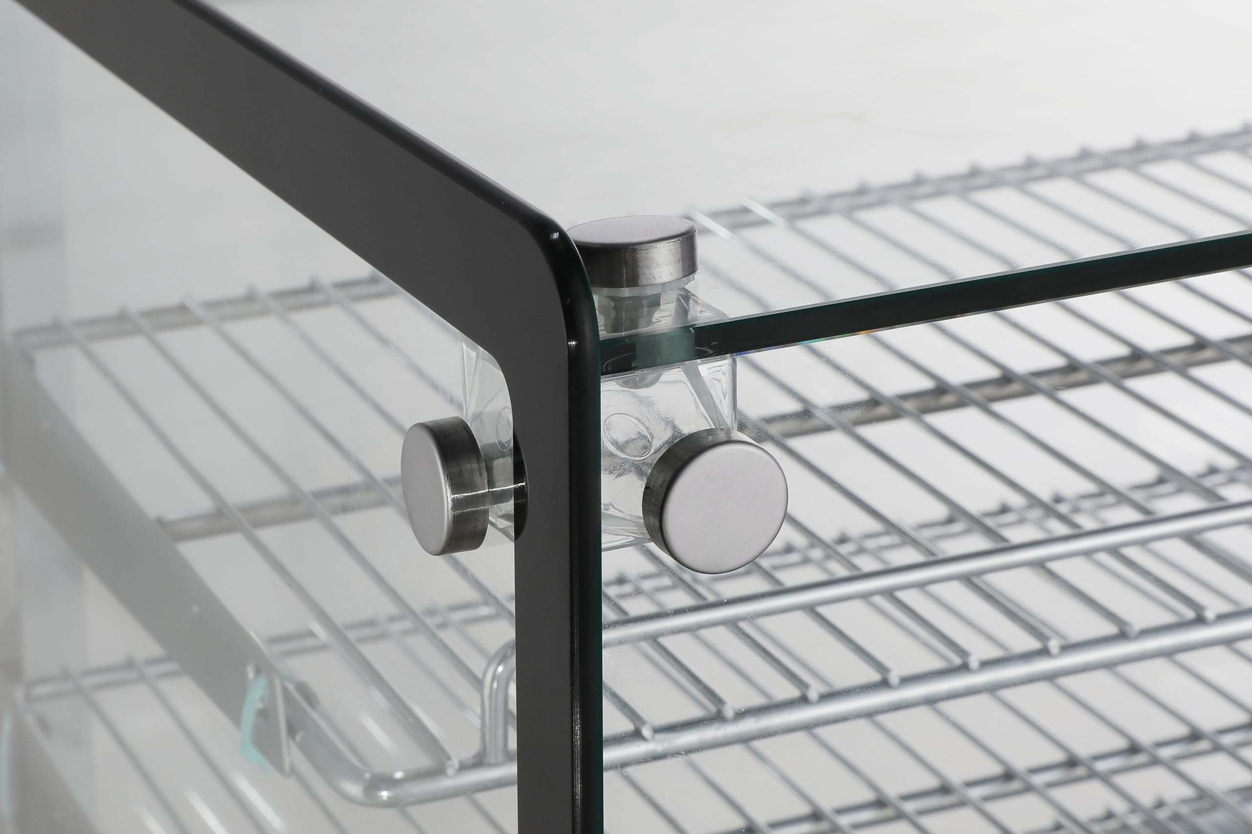 METRO Professional Vetrina riscaldante GHV1200R, acciaio inox/vetro, 121.9 x 56.8 x 68.6 cm, 210 L, temperatura: da +30 a +90°C, 1800 W, 3 ripiani, argento