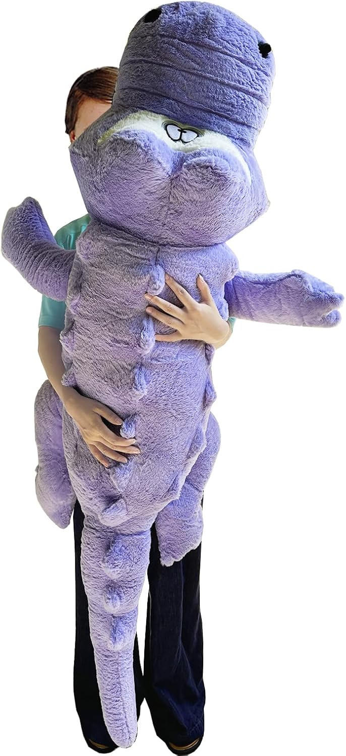 Hofun4U Alligator Plush Pillow, 67 inch Alligator Stuffed Animal, Home Decoration Christmas Valentines Birthday Gift for Boys Girls Adults Kids(Blue/Purple)