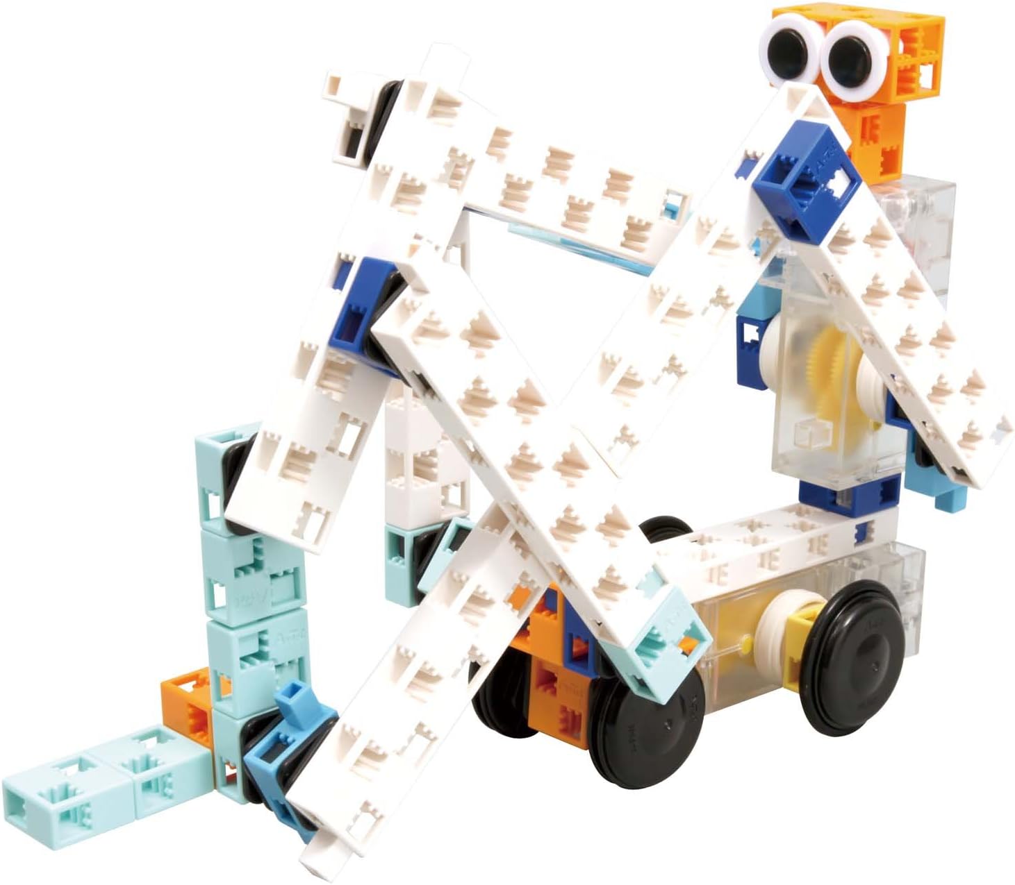 Robot model with wheels, ready for operation