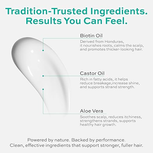 Miniatura 3 de Champú y acondicionador de aceite de ricino para el crecimiento y la fuerza del cabello, juego de champú y acondicionador 2 en 1 para hombres y