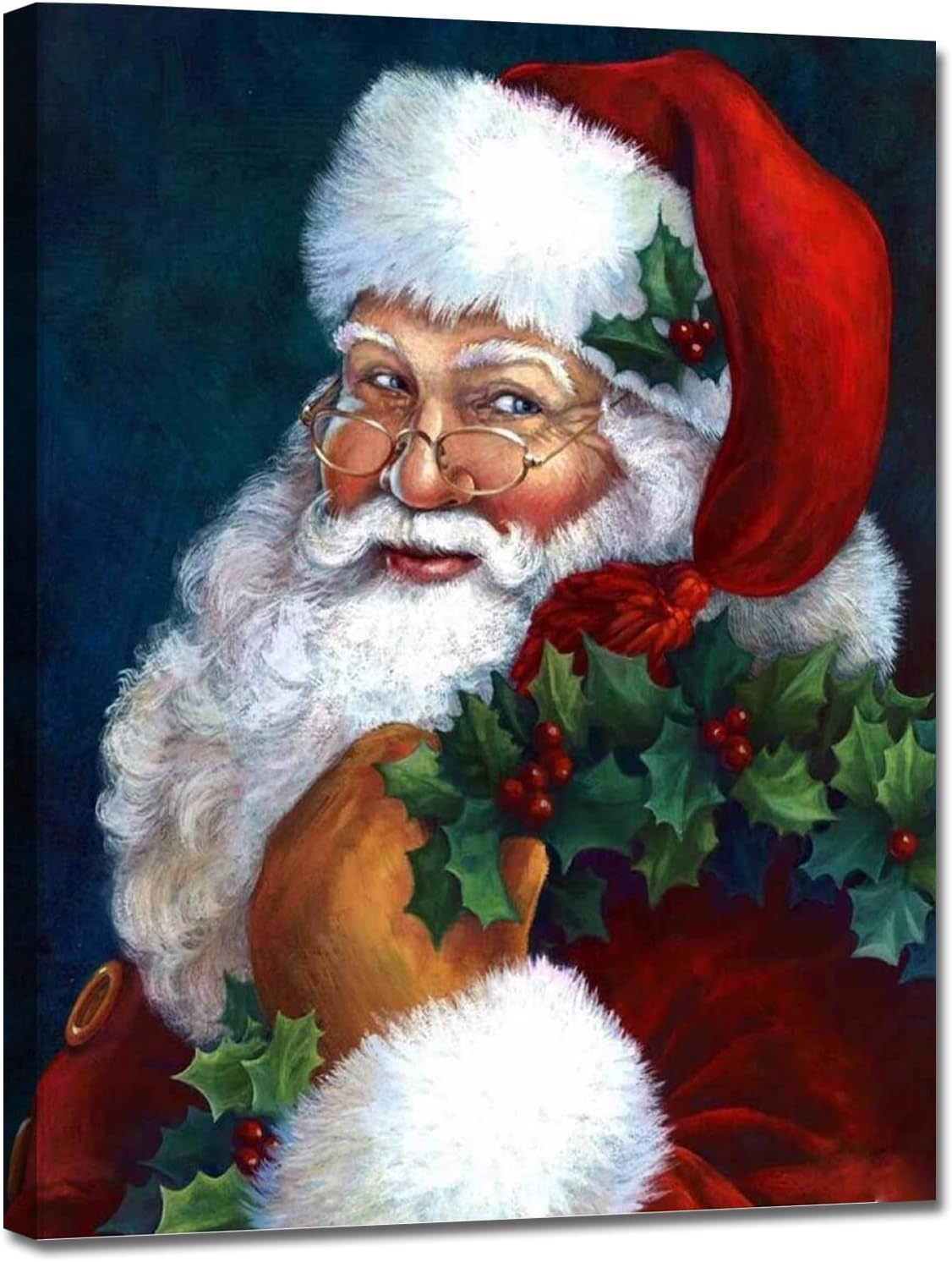 Santa Claus Canvas Wall Art Christmas Decor Santa Oil Paintings Prints
