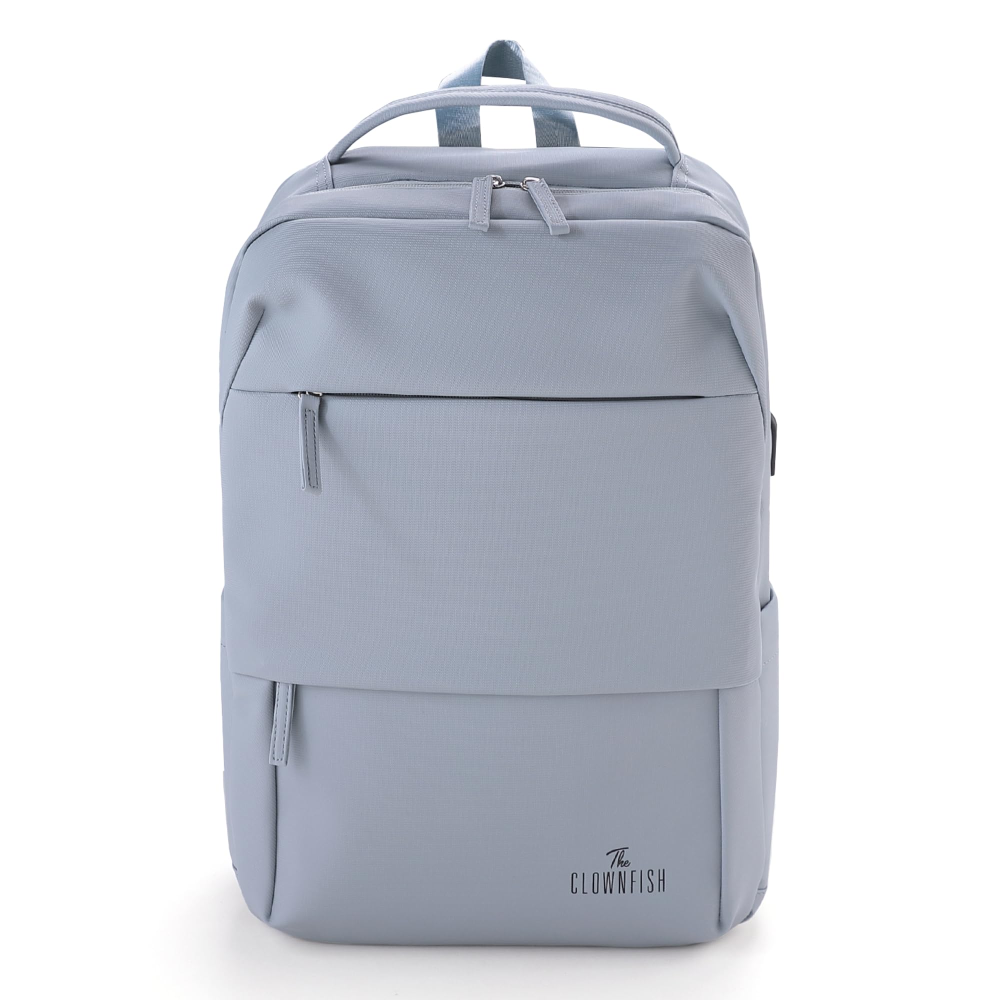 the clownfish Bolt Series Travel Backpack | PU+Polyester | Office Bags For Men, Bags For Women Office Use Travel Bag For Men Travel Backpack | With USB Port on the side | 15L Capacity | Blue-picture-18