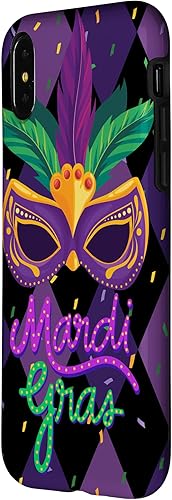 Miniatura 8 de Funda para iPhone 11 Pro Max Mardi Gras NOLA Festive Carnival Mask New Orleans Party Case