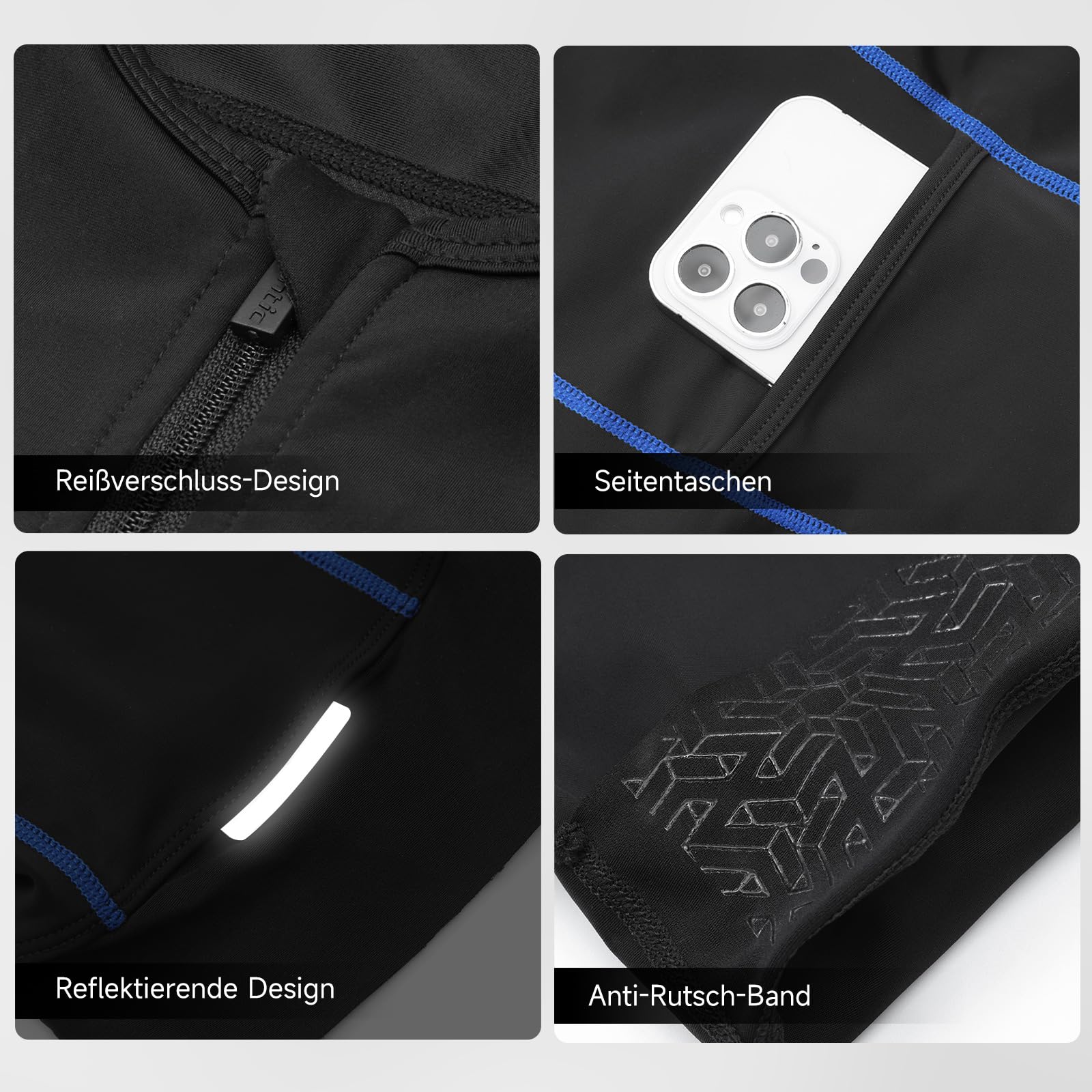 Santic Herren Triathlonanzug Gepolstert Einteiler Ärmellos Pro Triathlon-Anzug Rennsport Trisuit Kurzarm Radsportanzug für Radfahren Schwimmen Laufen