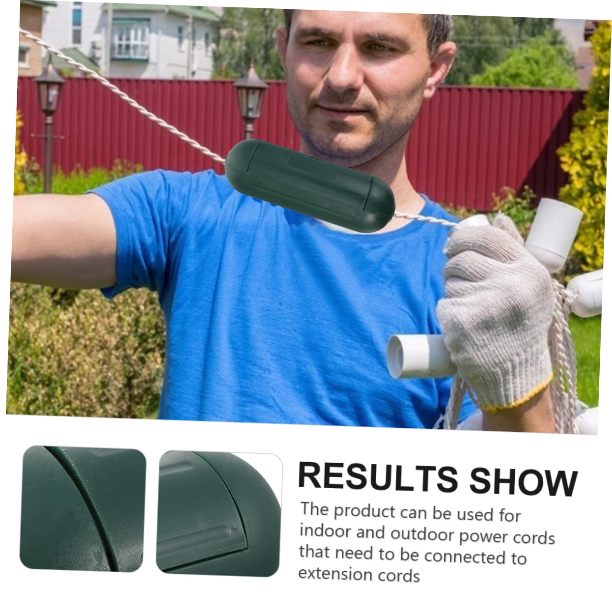 Balacoo 2pcs Waterproof Cable Junction Box Outdoor Safety Plug Cover Retention Protector