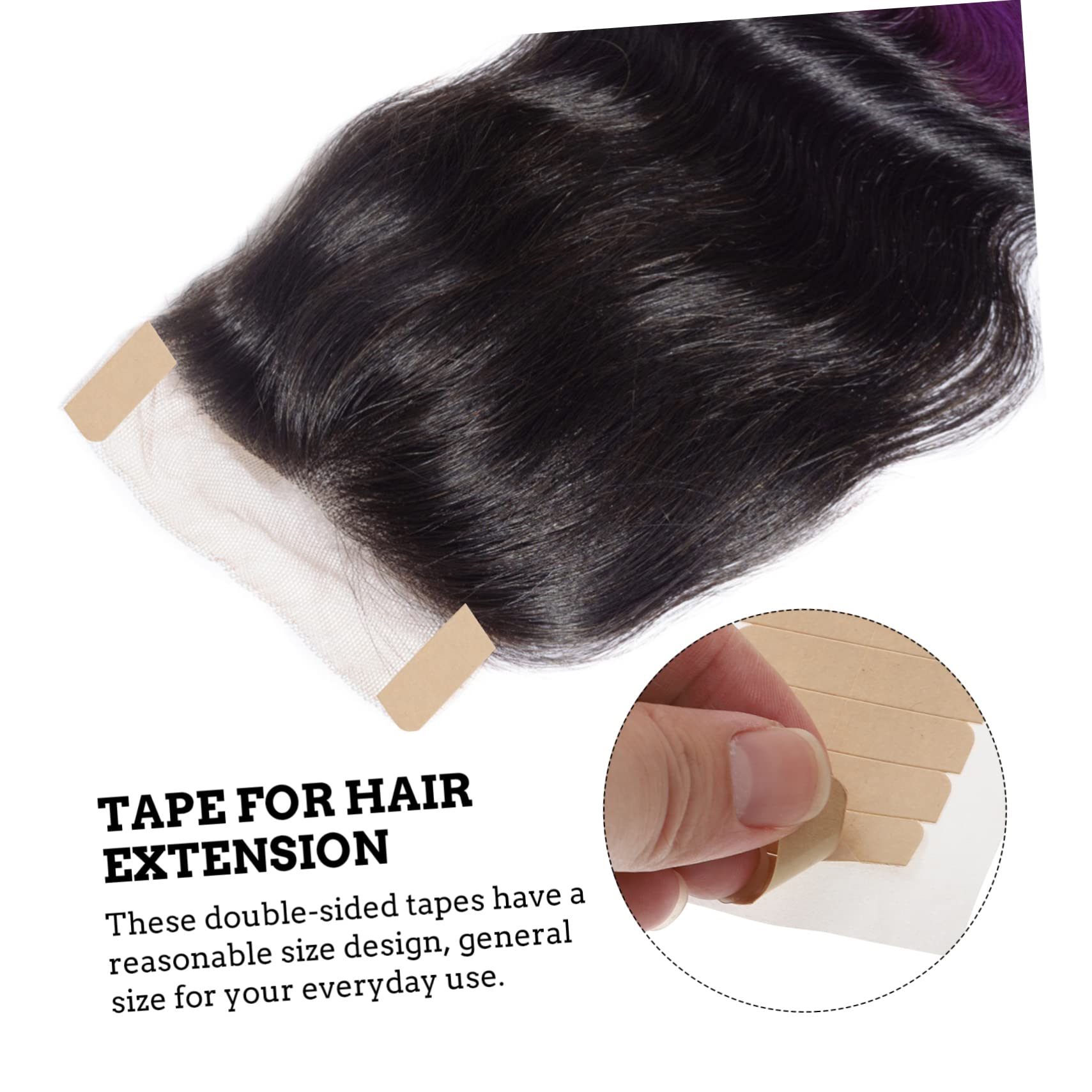 Healeved 5sets Double Sided Wig Tape Hair Extension Strip Lightweight Per Sheet for Lace Wigs and More 5sheets*5