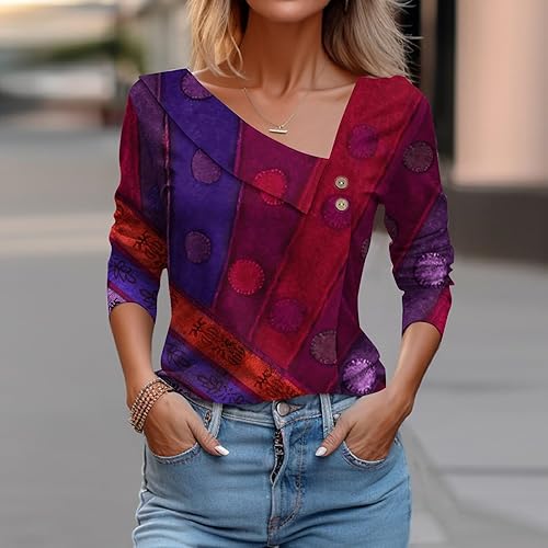 Miniatura 4 de Sudadera de manga larga para mujer, con cuello en V, elegante, retro, casual, ligera, para exteriores