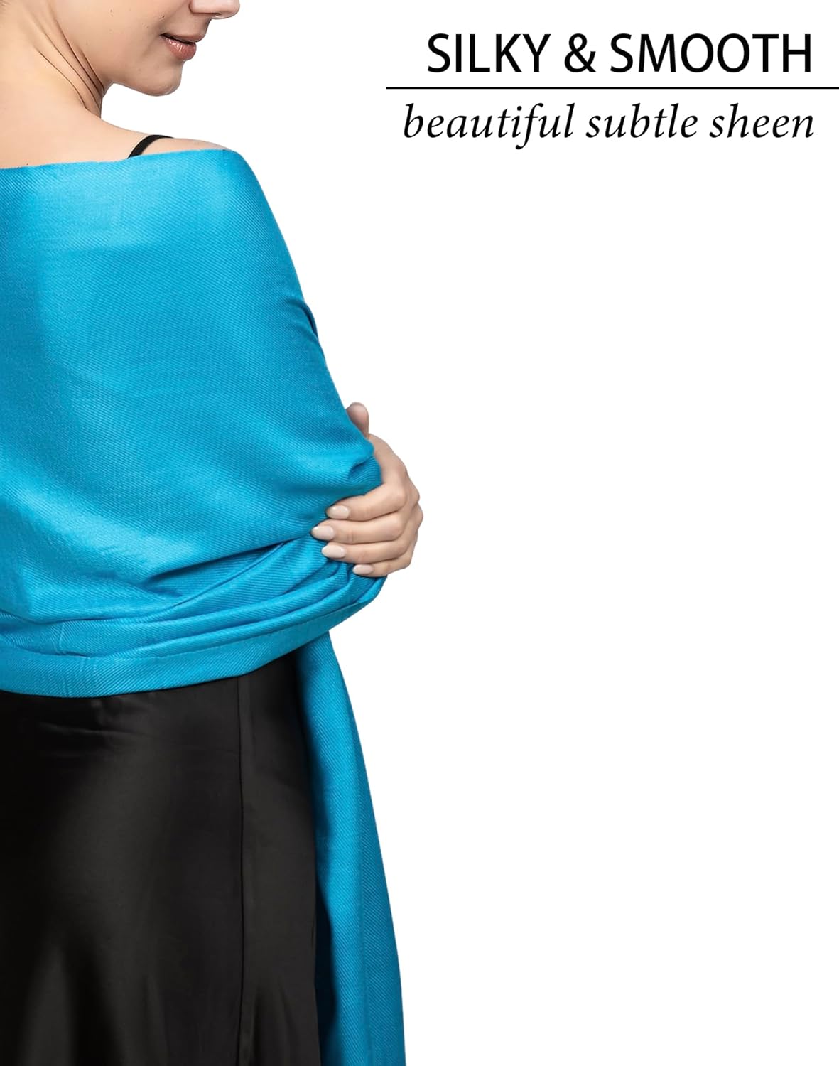 Achillea Soft Silky Pashmina Scarf for Women – Shawl Wrap for Evening Dresses, Bridesmaids, Weddings & Everyday Wear - Image 4