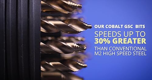 Miniatura 9 de Drill America Broca de punta escalonada cobalto de 1332", serie GSC