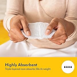 Medela Ultra-Breathable Nursing Pads, Highly Absorbent, Super Soft, Discreet Design for Comfortable Wear, Pack of 60
