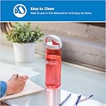 Nalgene 24 oz On The Fly Lock-Top Water Bottle, Rhino w/Brown and Black