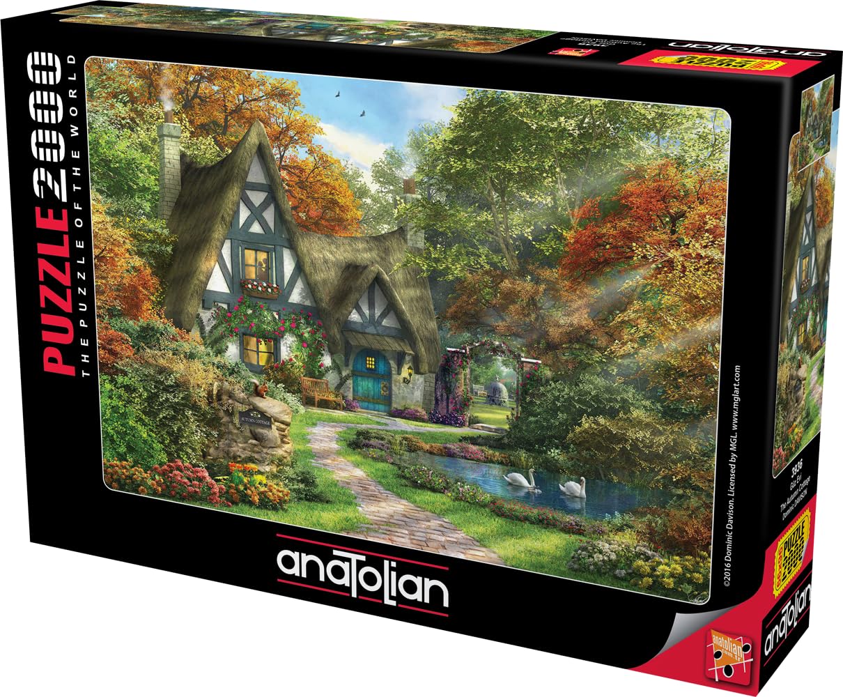 Anatolian 2000 piece jigsaw puzzles - 2000 piece jigsaw puzzles THE AUTUMN COTTAGE for adults is ideal as a gift for the whole family and this 2000 piece puzzle is made of ESKA BOARD