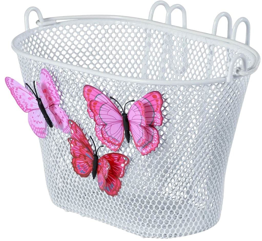 Basil Unisex Youth Jasmin Children's Bicycle Basket, White, 28 cm x 20 cm x 19 cm