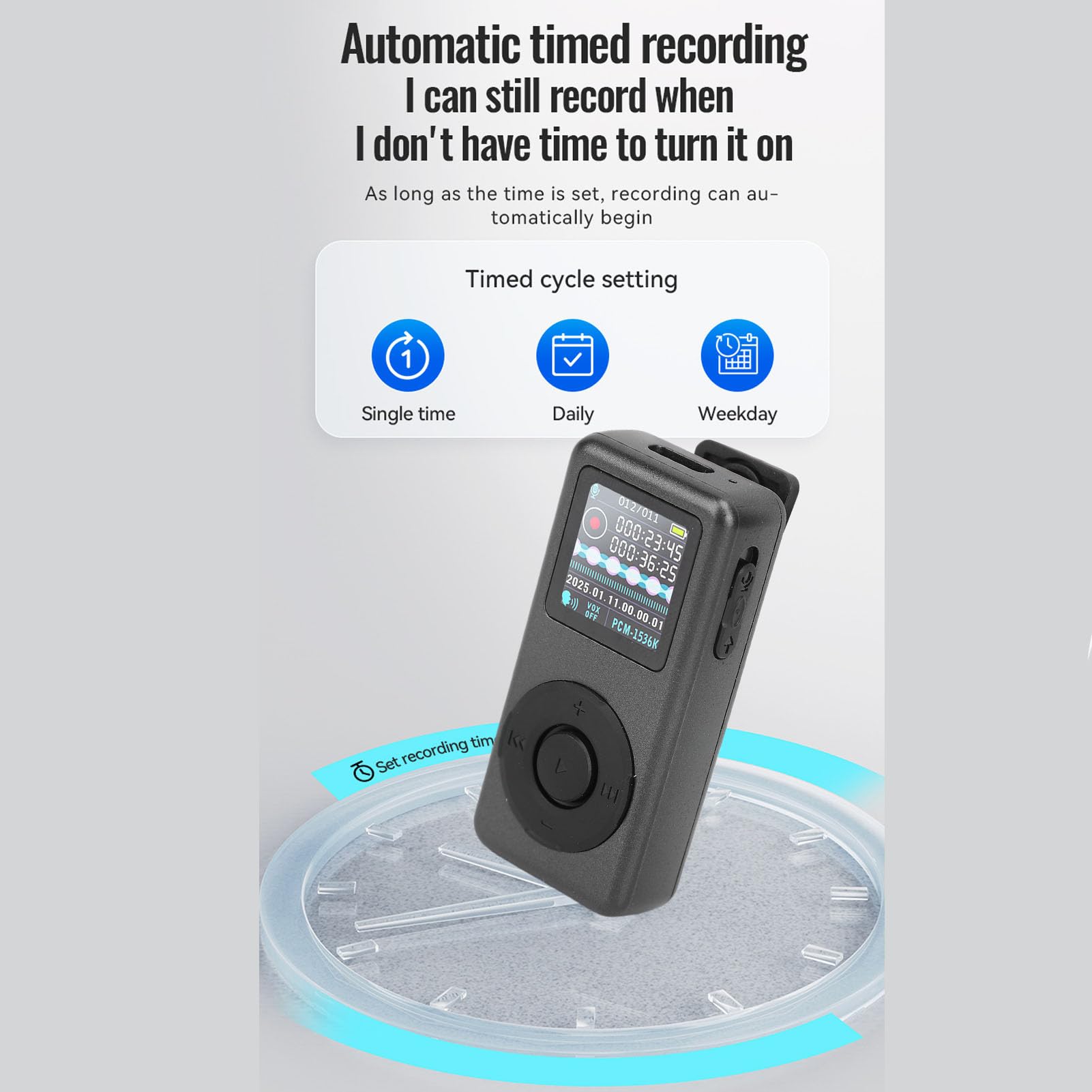 Sxhlseller Clip 3 in 1 su Lettore Mp3 con Registratore Vocale AI e Lettore di Ebook, Lettore Musicale Portatile di Riduzione del Rumore con Auricolari per L'esecuzione di Ciclismo, (64GB)