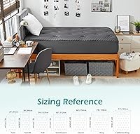 Vista 6 de Hansleep Cubrecolchón de espuma viscoelástica tamaño individual, cubrecolchón de espuma individual de viscosa derivada del bambú, funda de colchón