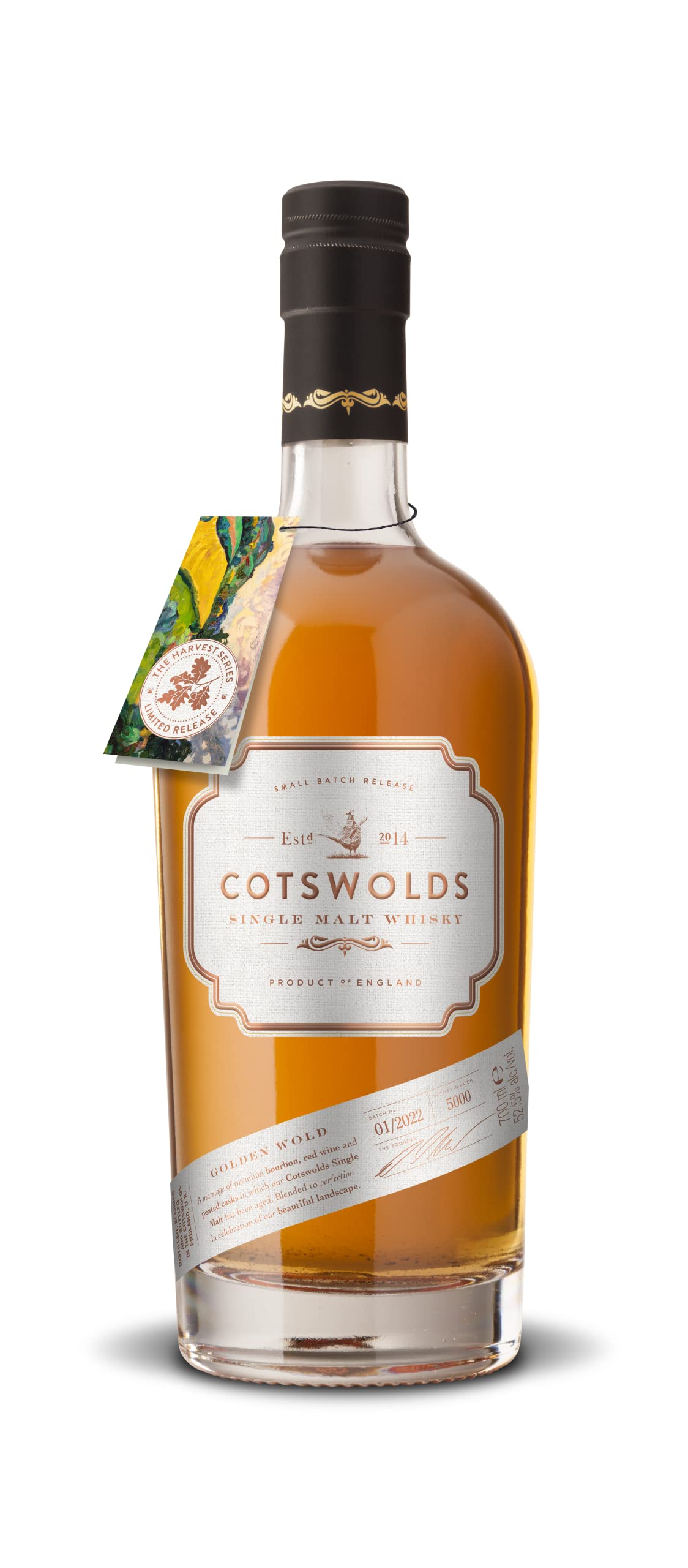 Cotswolds GOLDEN WOLD The Harvest Series Batch 01/2022 52,5% Vol. 0,7l in Giftbox