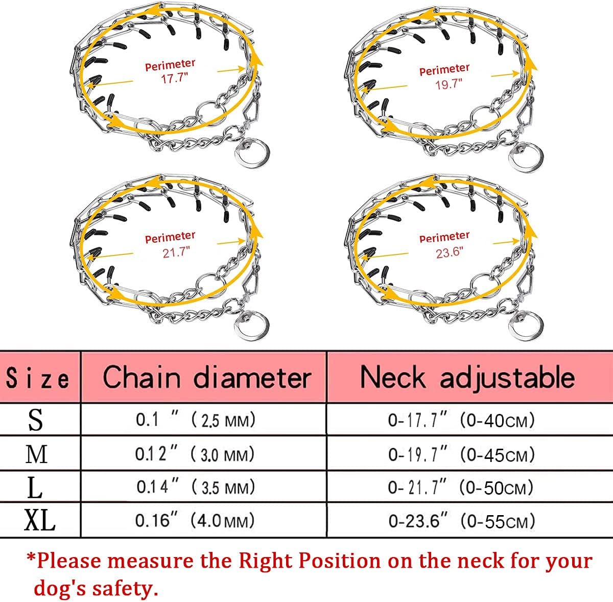 Dog Collar for Small Medium Large Dogs, Quick Release Adjustable Dog Collar, for Military Training, Jogging, Running, Patrol etc (S)