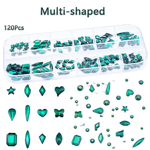 Miniatura 2 de 2120 diamantes de imitación para uñas, diamantes de imitación azules, cuentas redondas con parte trasera plana, piedras preciosas de cristal de