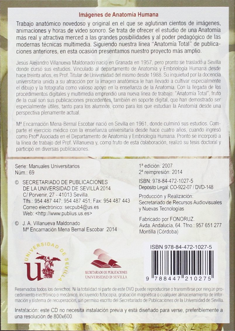 Imágenes de Anatomía Humana: 69 (Manuales Universitarios)