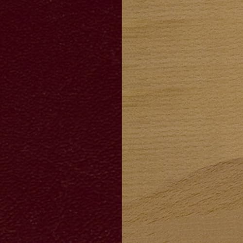 Miniatura 46 de EMMA + OLIVER Silla de madera de caoba con respaldo de listones verticales, asiento negro del vinilo Asiento de vinilo negro/marco de madera de