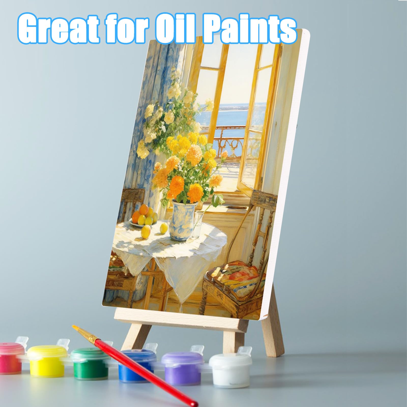 JMIATRY Lot de 10 Toiles à Peindre 30 x 40 cm, Toile Peinture, Tableau Peinture pour Peintures Acryliques, Peintures à l'huile, Gouache Coton sans Acide