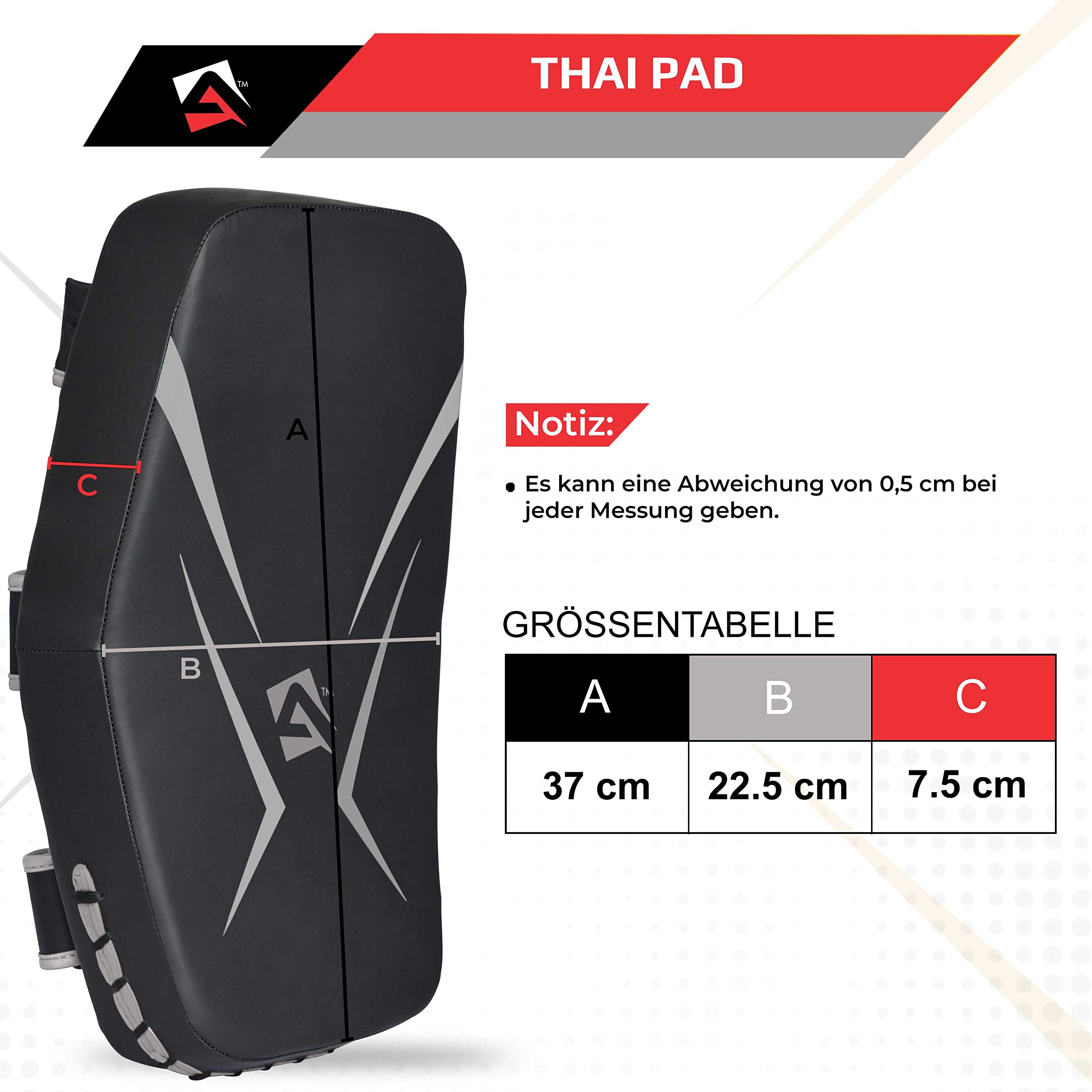 AQF Schlagpolster Kampfsport, Pratzen Boxen Maya-Leder Curved, Pratzen Kickboxen, Muay Thai Kick Pad, Schlagkissen, Box Pads Für Boxing, Martial Arts, Karate & MMA