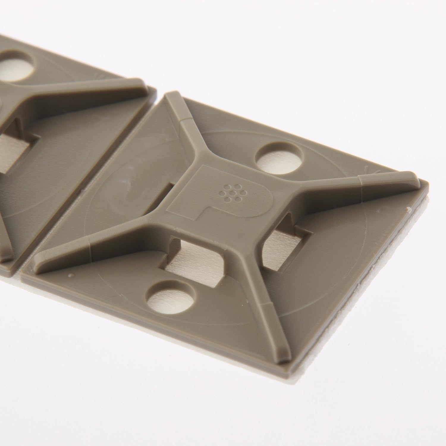 Panduit ABM2S-A-C14 Adhesive Backed Cable Tie Mount, 4-Way Mount, Pre-Installed Adhesive, Indoor Environment, ABS, Rubber Mounting Method, Gray (Pack of 100)