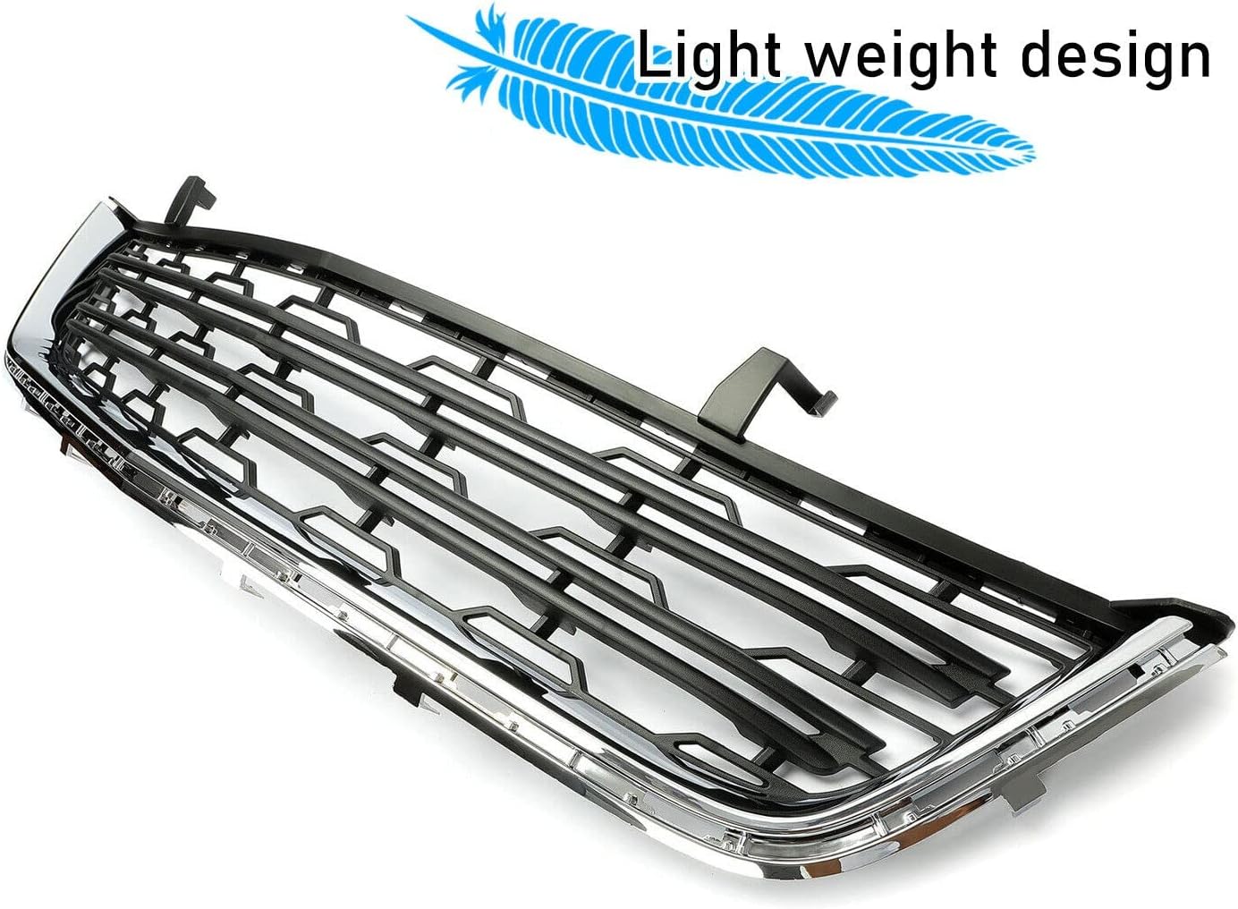 Lower Bumper Grille Compatible with 2013 2014 2015 2016 2017 Chevy Traverse Base LS LT LTZ Premier Chrome Molding Grill