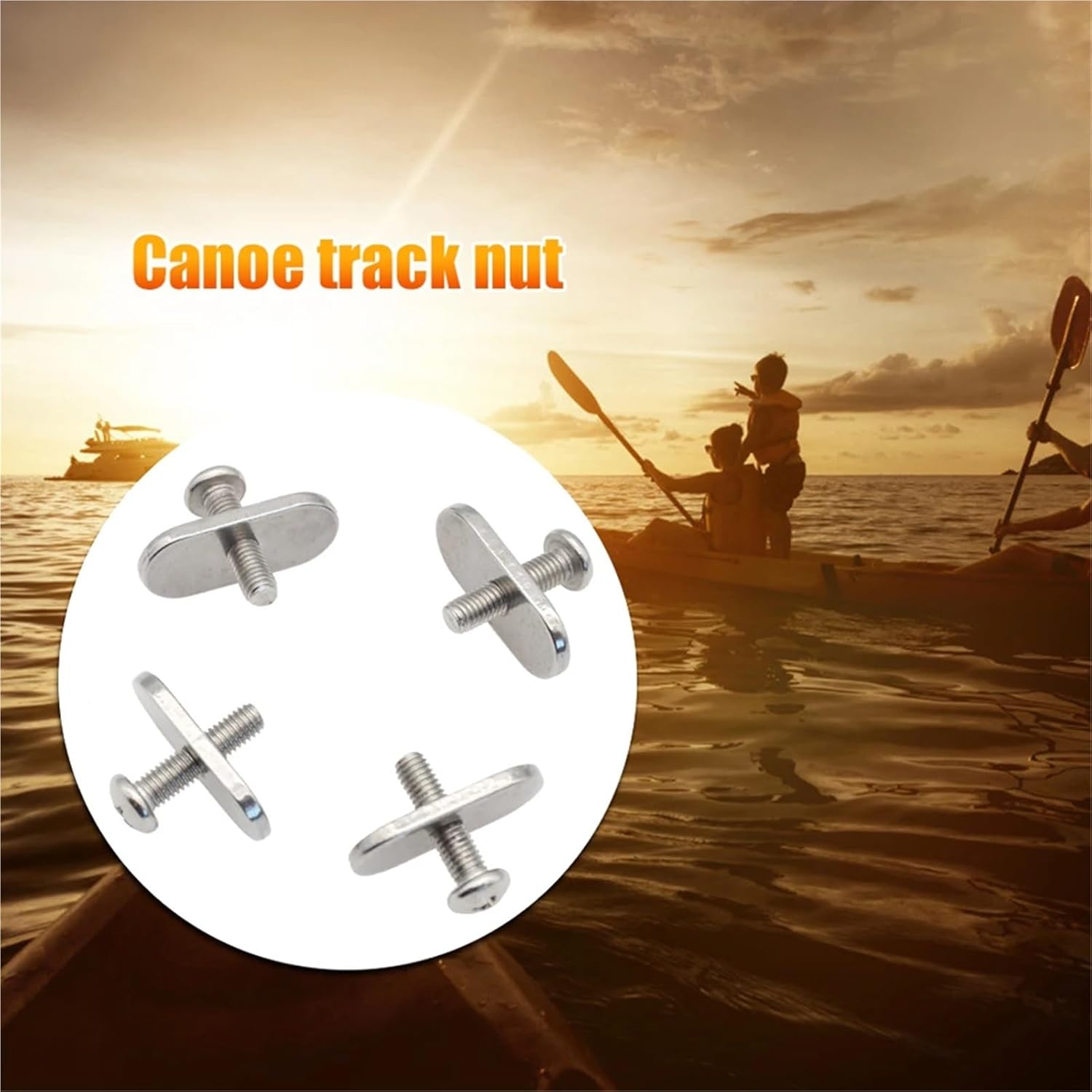 Kayak Rail Eyebolts 12/14/16Set Kayak Rail Track Screw Stainless Steel M5/M6 Threads Rail/Track Screws Corrosion Resistant Boat Ideal for Fishing/Recreational Kayaks.(14pcs)