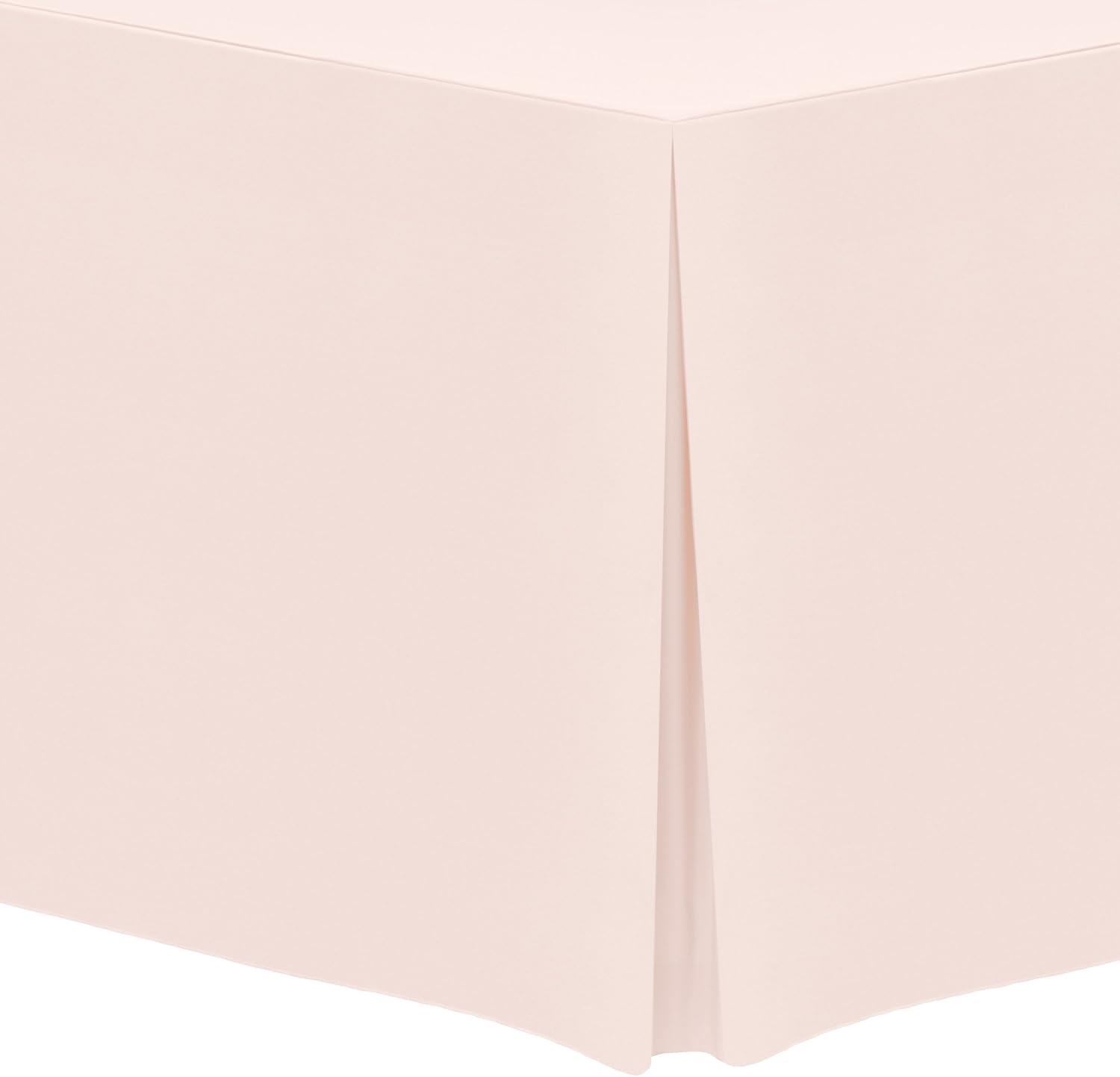 Ultimate Textile -2 Pack- 4 ft. Fitted Polyester Tablecloth - Fits 24 x 48-Inch Rectangular Tables, White