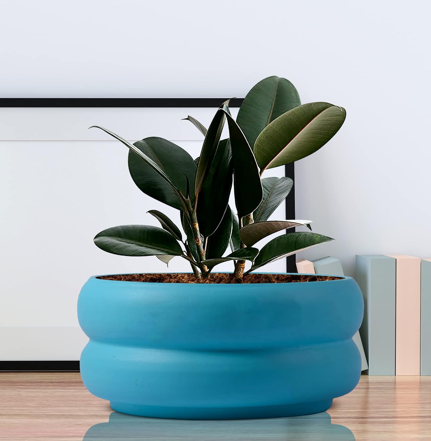 Lasaki Mars 2 Ring Ceramic Planter Pot For Indoor Plants(5.90 x 2.95 in