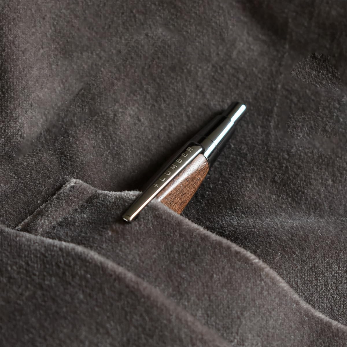 +LUMBER TRIANGLE BODY MECHANICAL PENCIL, Made Pocketable with Natural Wood (Walnut)