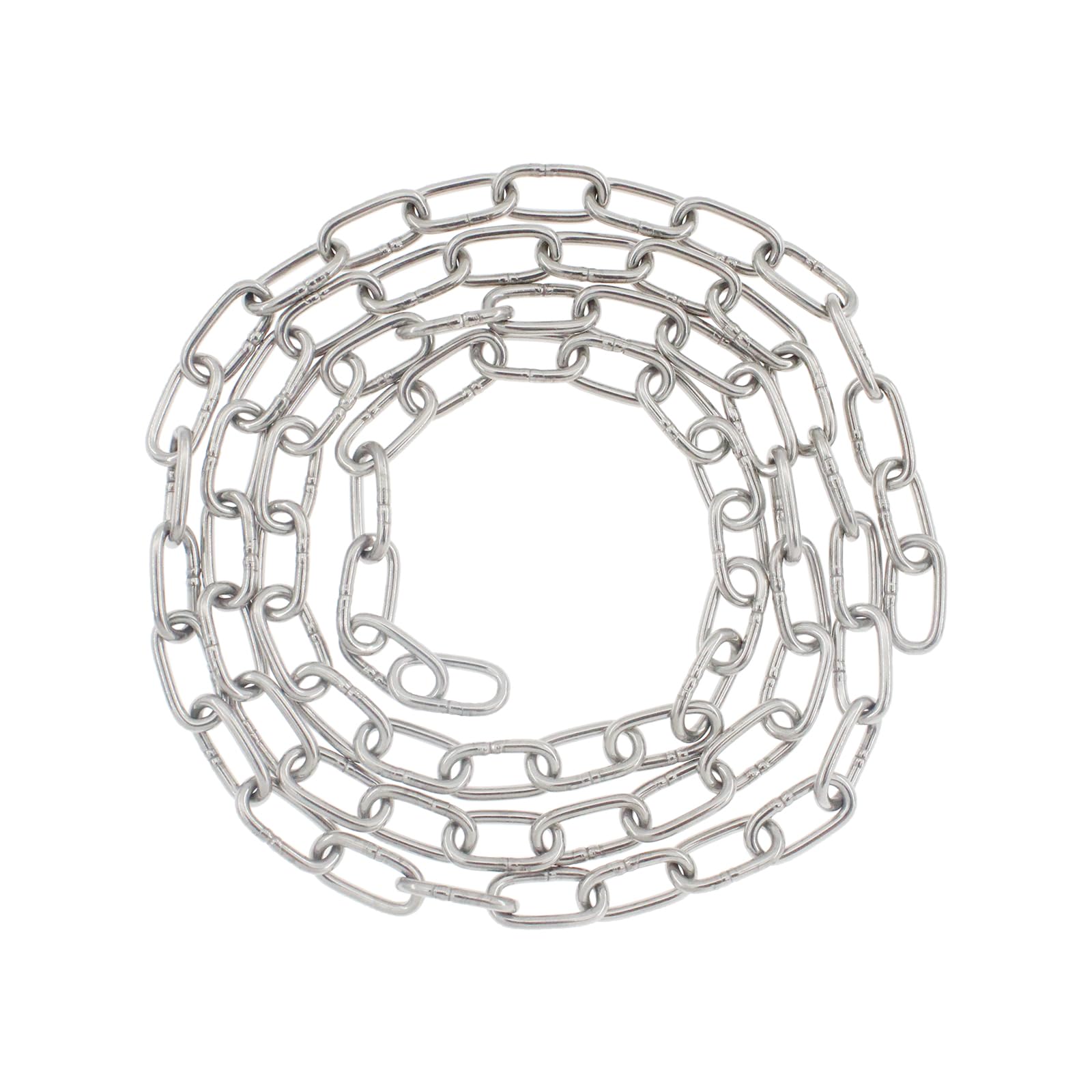 32.8 Feet Stainless Steel Link Chain 2mm Thick,SAFYY Heavy Duty Coil Chain Metal Chain for Anti-Theft/Hanging Swing/Camping/Home Improvement/Pet Towing,Pack of 1
