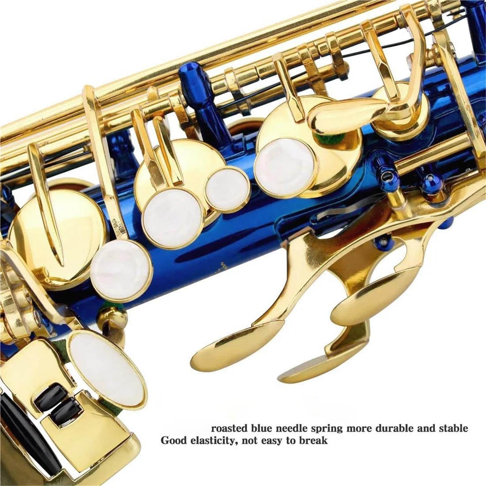 Saxofón Juego Completo De Saxofón Alto Azul En Mi Bemol