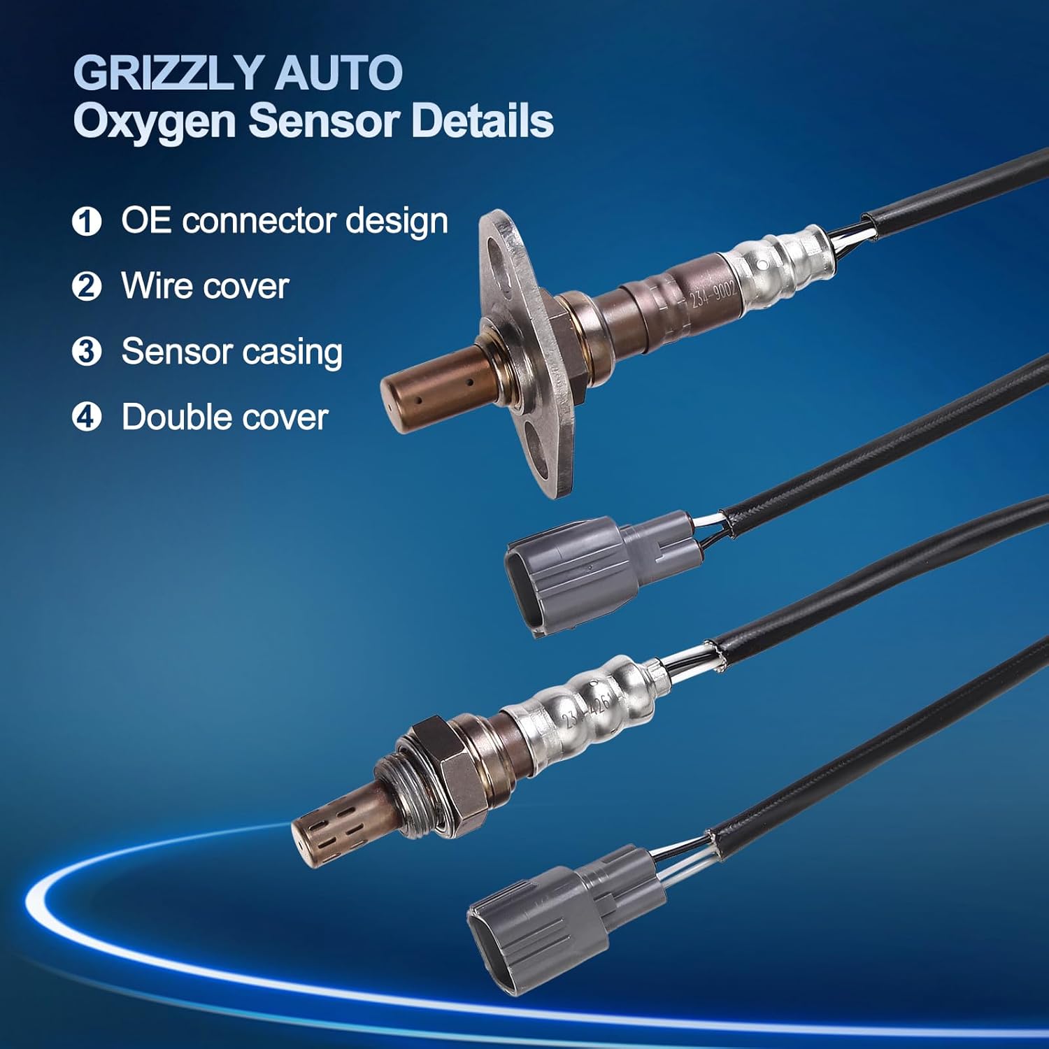 O2 Oxygen Sensor Upstream and Downstream for Toyota 4runner 3.4L V6 2001 2002, O2 Sensor Replace 234-9002 234-4261 89467-35010 89465-60200 2Pcs