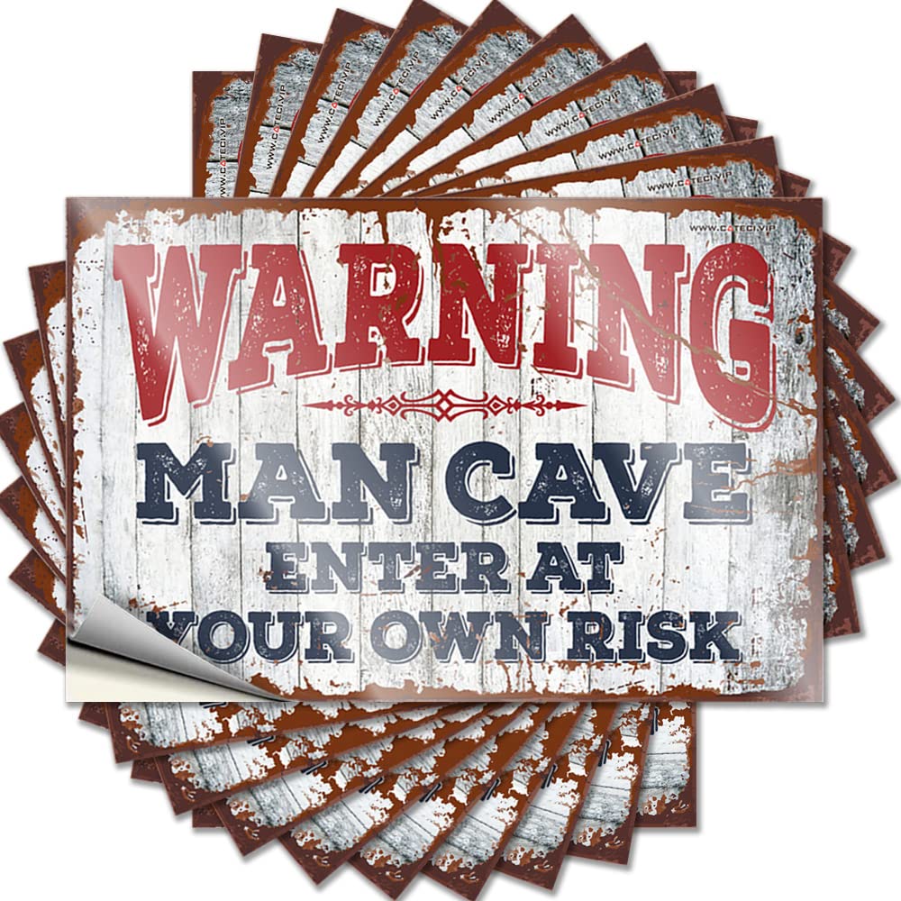 Funny Sticker Wrning Enter At Your Own Risk Funny Sticker 10 Pcs Car Stickers Decal Stickers for Cars(12X18CM)