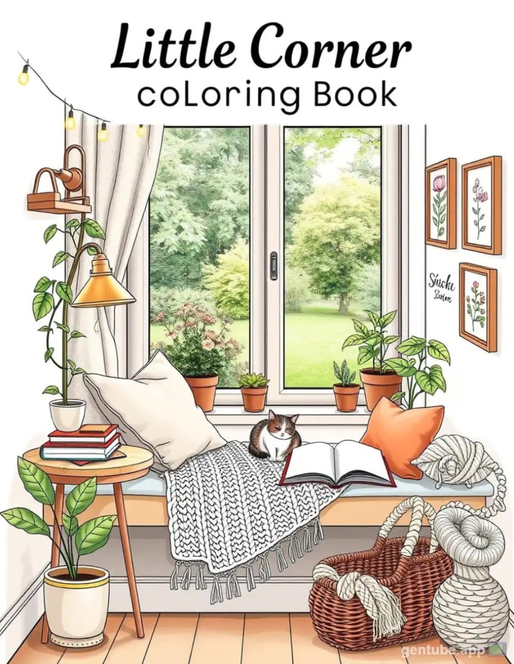 Little Corner: Coloring Book for Adults and Teens: Super Cute Designs of Cozy, Hygge Spaces for Relaxation