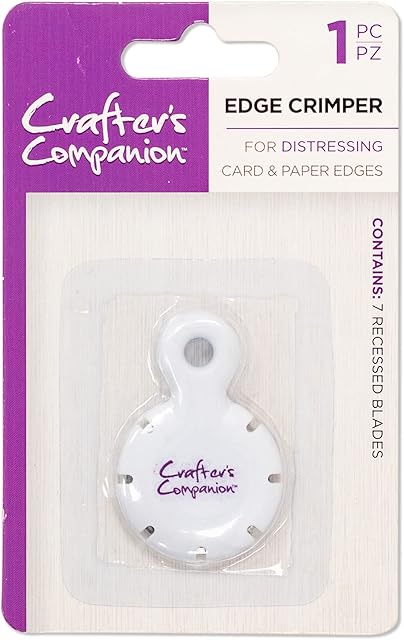 Crafter's Companion Edge Crimper Tool for Paper and Card Crafting Projects, White, One Size