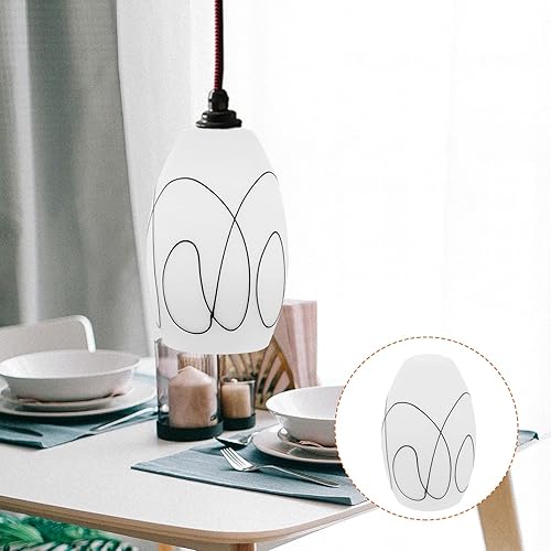 Miniatura 5 de Elegante pantalla de cristal moderna lámpara colgante pantalla reemplazo lámpara cubierta para la luz de techo sala de estar