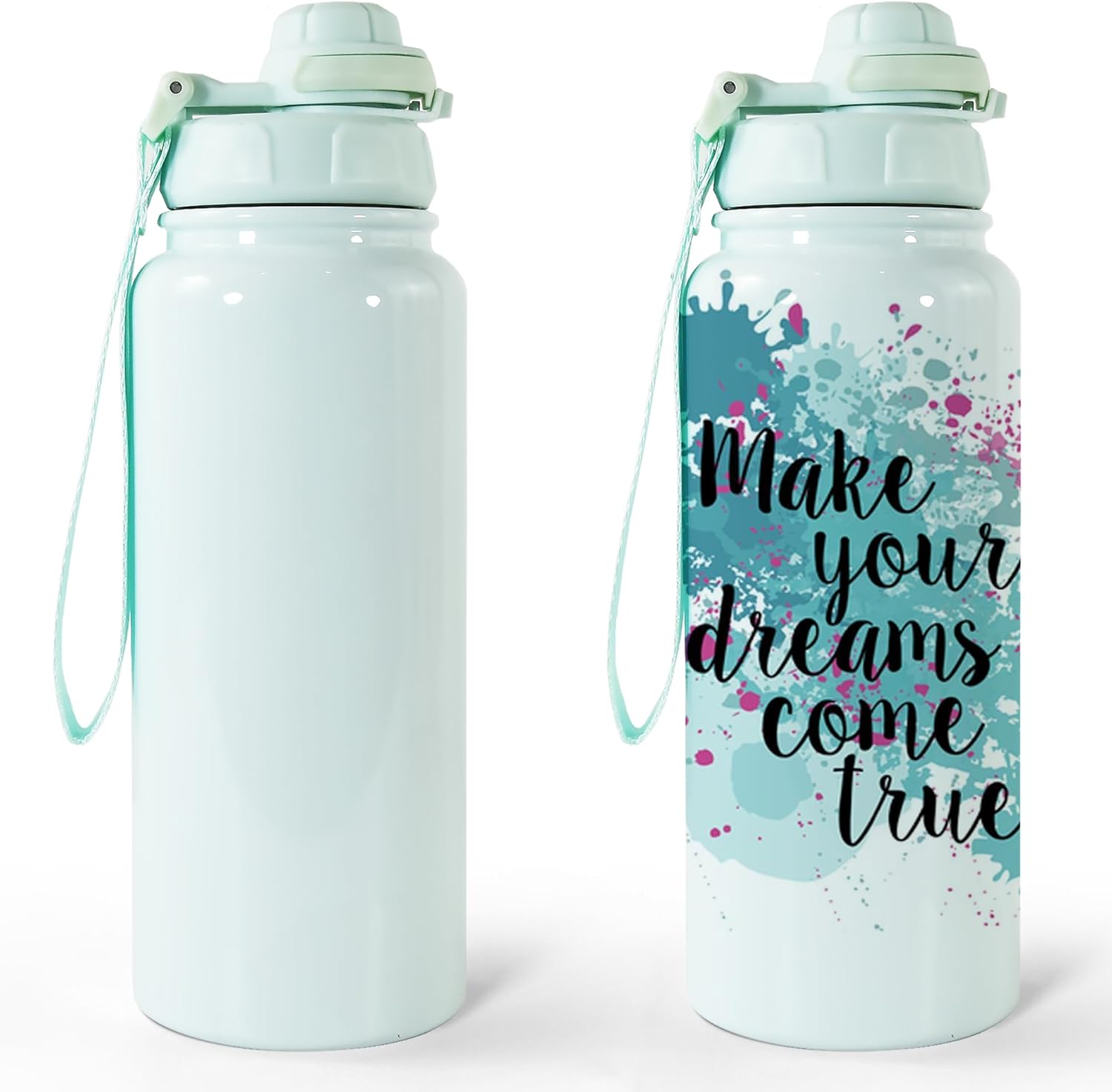 FECBK 2 Pack Sublimation Water Bottle Blanks 32 oz