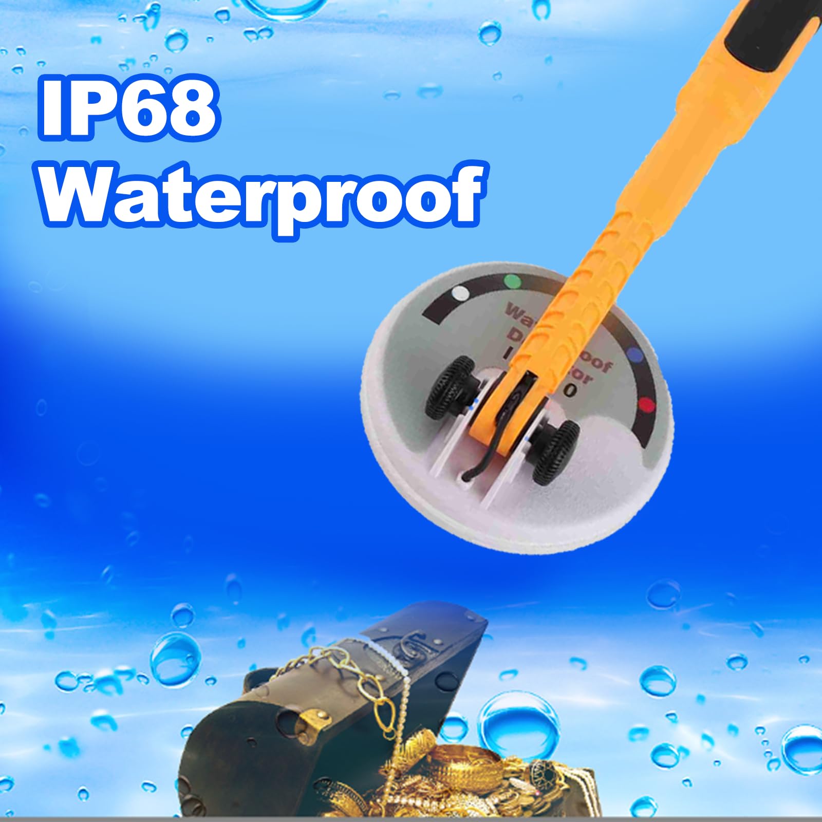Submersible Metal Detector with Vibration and LED Indicator Underwater Metal Detector Pinpointer Handheld Metal Finder