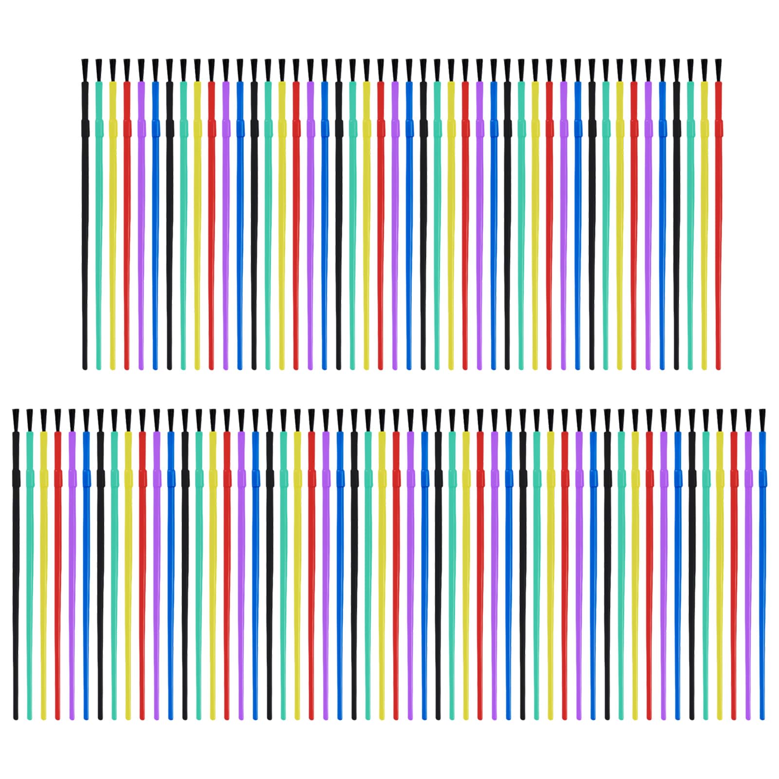 100Pieces Painting Brushes for Kids Art Watercolor Pen with Vibranted Colors and Easy to Grip Colorful Painting Tools