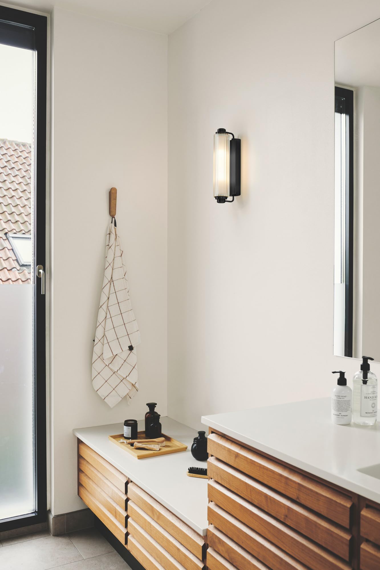 Wandleuchte Nimal Double in Schwarz E14 2-flammig IP44