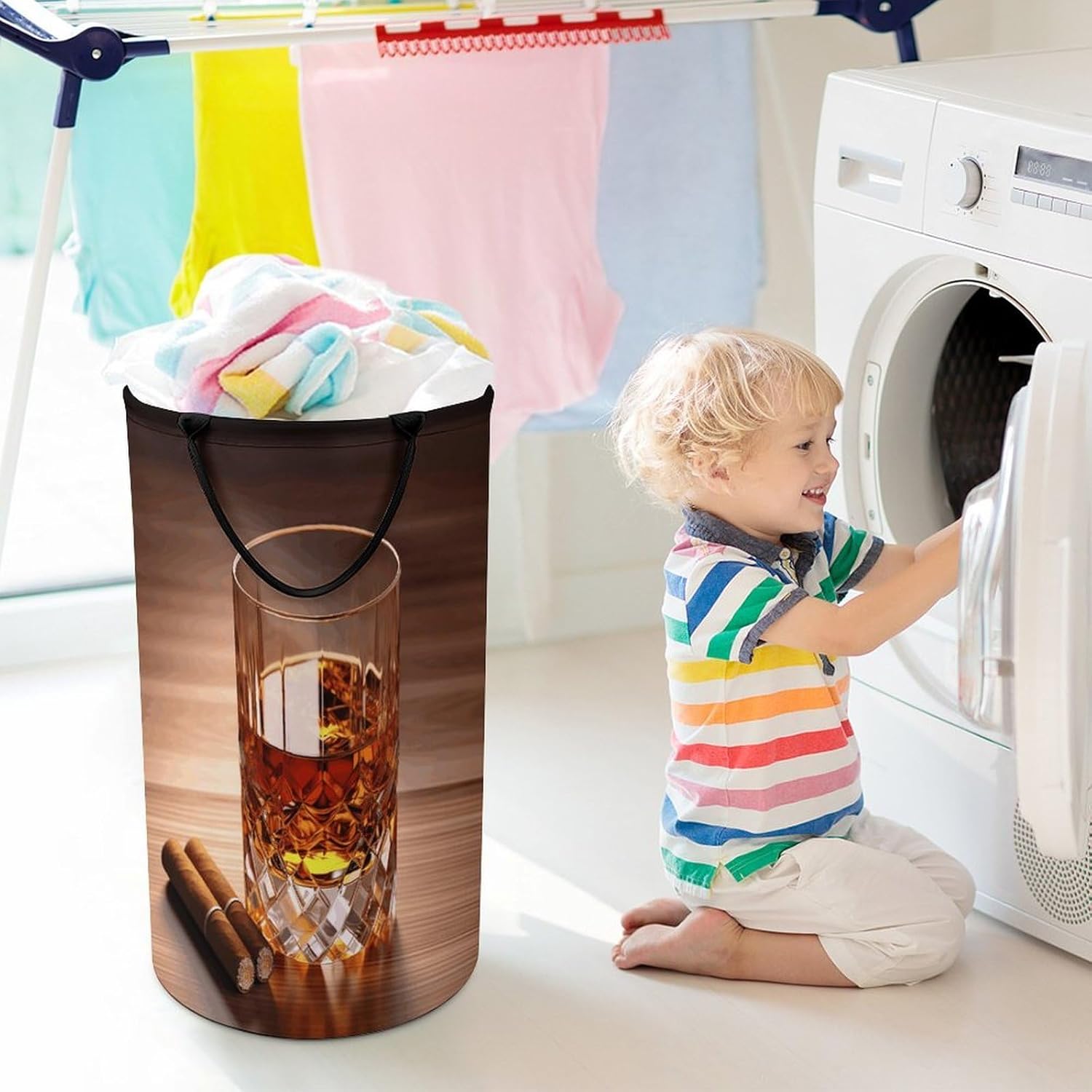 Dirty Clothes Basket Extra Large 110l Open Top Laundry Hamper With Portable Carry Handles, Foldable Waterproof Clothes Basket Spacious Laundry Bag For Bedroom Bathroom Laundry Room Dorm