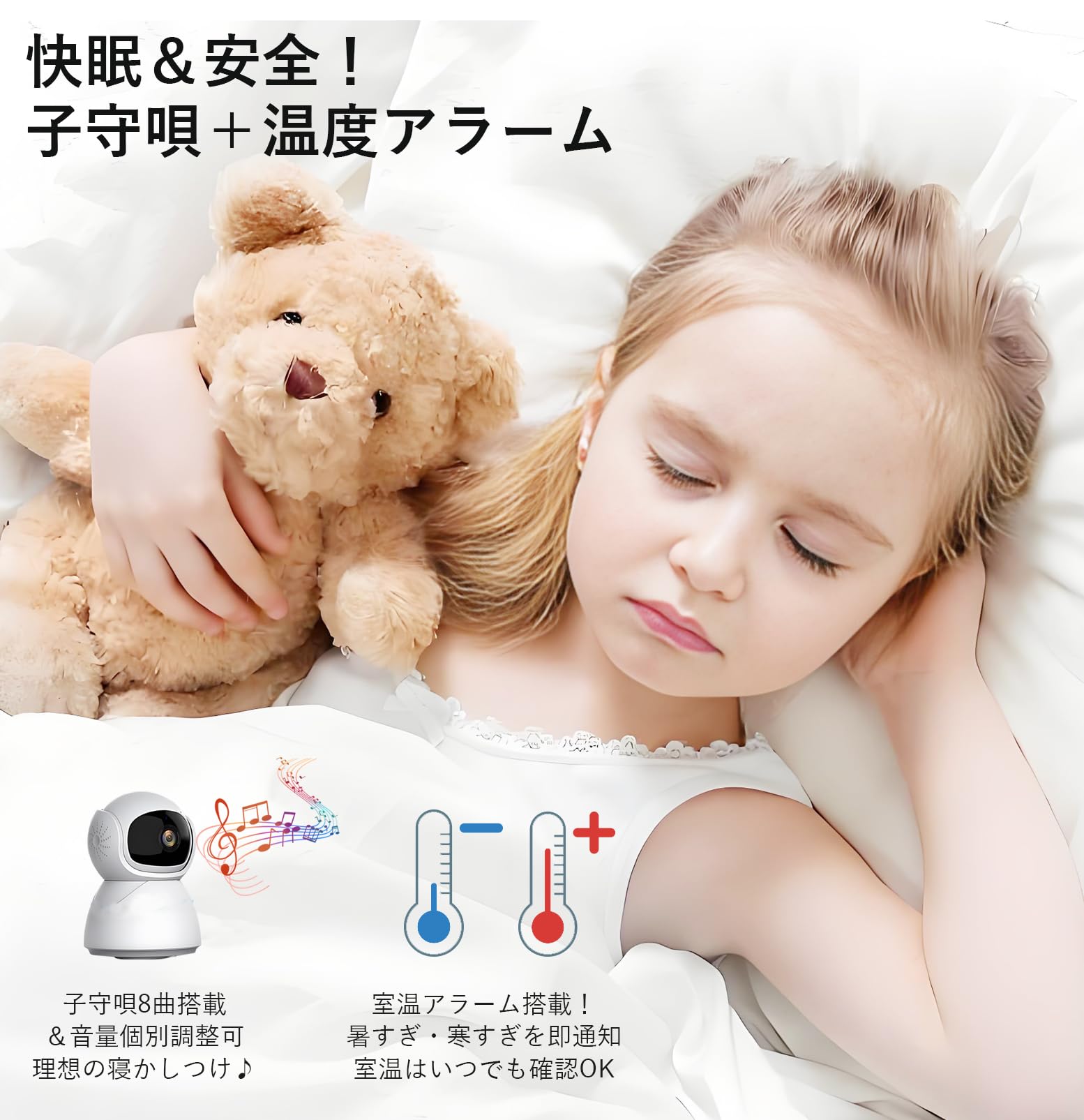 Amazon.co.jp: ZAIDER ベビーモニター モニター付き 見守りカメラ