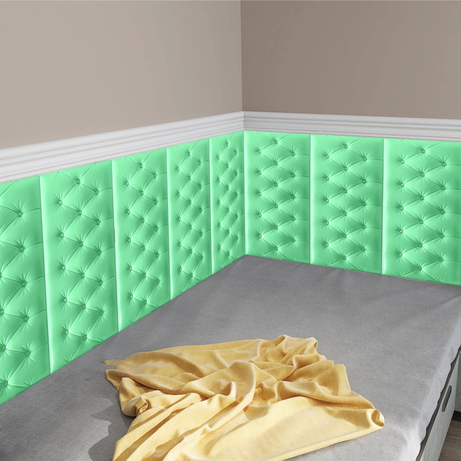 Paneles de Pared 3D, Paneles de Pared 3D Peel and Stick Wallpaper, Decoración de Fondo Impermeable para el hogar Pegatinas de Pared Tapetes de Pared, Cojín Suave anticolisión para