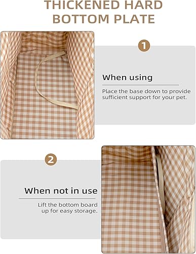 Miniatura 7 de ONECUTE Transportador para perros pequeños, conejos, gatos con bolsillos grandes, bolsa de algodón, transportador para perros de lado suave,