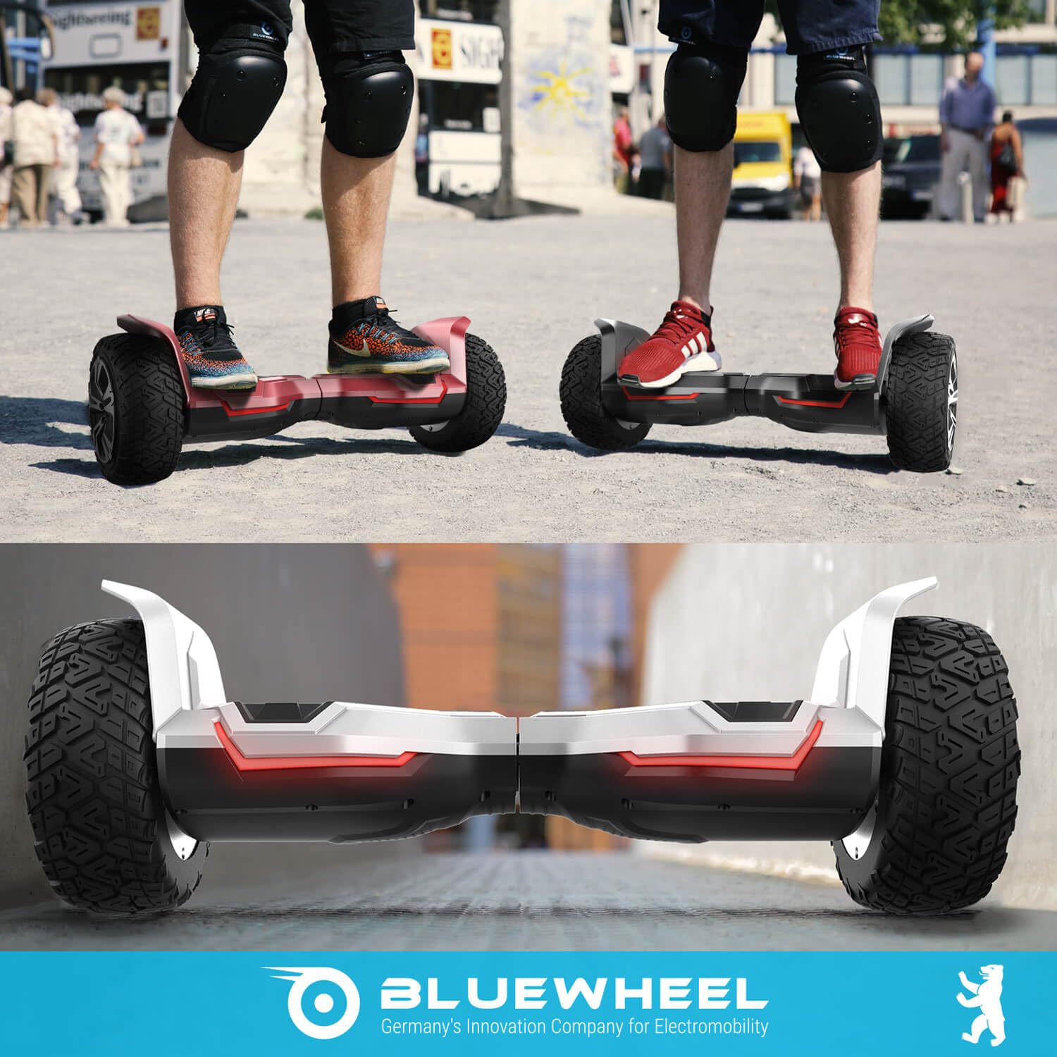 Bluewheel HX510 Premium 8.5“ Hoverboard Offroad SUV; Deutsche Qualitäts Marke; Kinder Sicherheitsmodus & App - Bluetooth; Starker Dual Motor; Aluminium Case Elektro Skateboard Self Balance Scooter