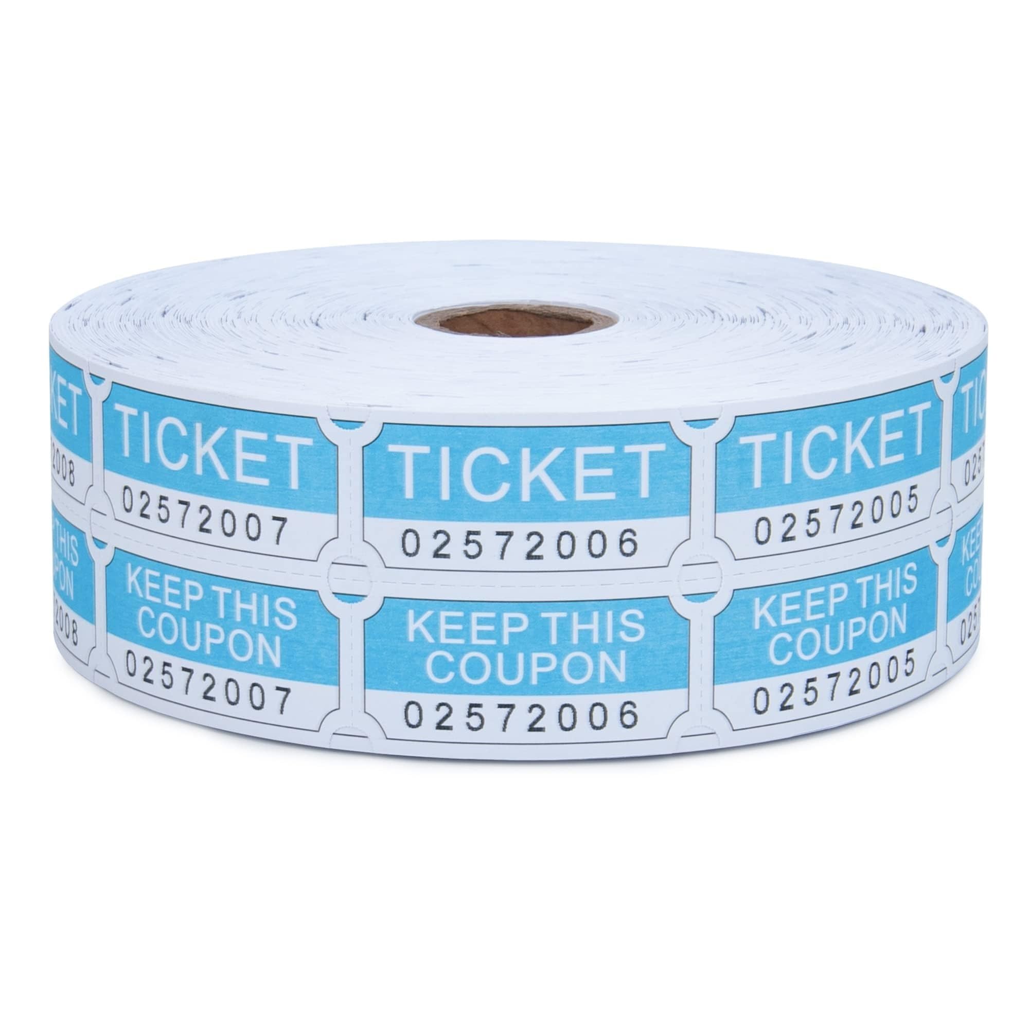 THE WHITE SHOP 2000 Raffle Tickets, Double Rolls, Double Roll, Ticket for Events, Entry, Class Reward, Fundraiser & Prizes(Color:BLUE)