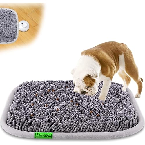 Snuffle Mat for Dogs, 17" x 21" Dog Snuffle Mat Interactive Feed Game for Boredom, Encourages Natural Foraging Skills and Stress Relief, Easy to Fill Machine Washable